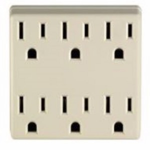 Leviton Polarized 6 outlets Outlet Adapter 1 pk - 1 of 1