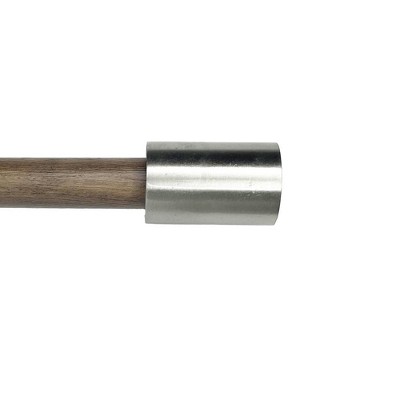 Versailles Exotique Veneer Steel Heavy Duty Curtain Rods for Windows Set Nickel