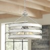 Progress Lighting Gulliver 4-Light Pendant, Galvanized, Open Design, Wood Grained Texture, Canopy Included - 3 of 4