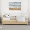 Whisen Modern Twin Bed Frame For White High Gloss Headboard and Footboard with Trundle or Drawers, Space-Saving Design - 4 of 4