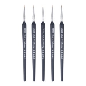 Unique Bargains Detail Paint Nylon Miniature Brush 5 Pcs - 1 of 4