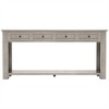 YOOCOZZ Solid Wood Rustic Chic Console Table with Bottom Shelf and Storage Drawers - 2 of 4