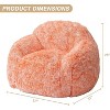 Bean Bag Chair, Adult Bean Bag Couch with Armrest, Soft Fluffy Faux Fur Beanbag Chair for Reading, Plush Lazy Sofa High-Density Foam Floor Sofa - 2 of 4