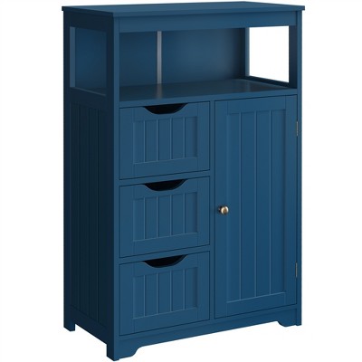Yaheetech Wooden Floor Cabinet Free Standing Storage Organizer for Living Room