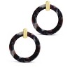 SHINE by Sterling Forever 1.25" Circle Resin Stud Drop Earrings - 3 of 4