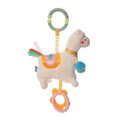 White Llama Clip-on Baby Travel and Teething Toy
