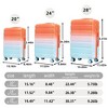 Lyngins Hardshell 20/24/28 Inch 3PCs Luggage Sets with Gradient Color,Combination Lock,PC Spinner Wheels,Suitcases Sets for Family Trips - 3 of 4