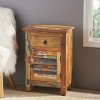 Wooden Side Table with Drawer and Cabinet, End Table for Sofa, Nightstand for Bedroom or Living Room-The Pop Home - 2 of 4