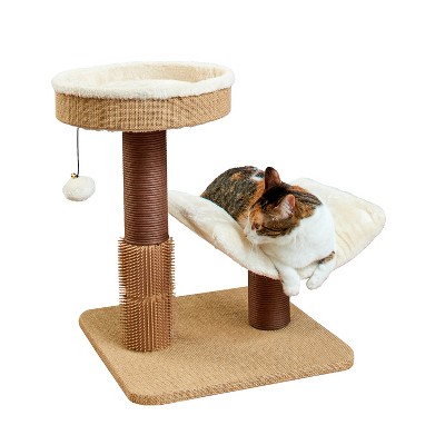 Two by Two Marquette - Beige Scratching Post Cat Furniture - 21.9 in. Tall