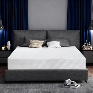 Dyonery 8-10" Memory Foam Extra Firm/Medium Firm Mattress with Tencel Cover, Green Tea Gel,CertiPUR-US, Fiberglass-Free - 1 of 4