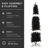 Best Choice Products Black Artificial Holiday Christmas Pencil Tree w/ Metal Base - 4 of 4