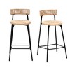 NicBex Round Counter Height Bar Stools,Handwoven Bar Stools Set of 2,Paper Rope Island Chairs for Kitchen,Dining Area - 2 of 4