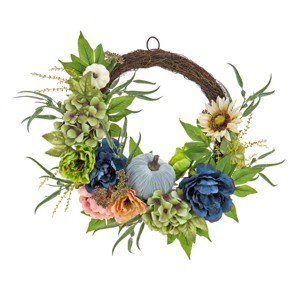 24" Floral Artificial Harvest Wreath - National Tree Company - 1 of 4