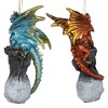 Design Toscano Dragons of Skull Hollow Holiday Ornaments - 4 of 4