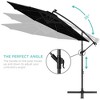 Best Choice Products 10ft Solar LED Offset Hanging Outdoor Market Patio Umbrella w/ Adjustable Tilt - 4 of 4