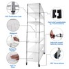 NicBex 82.00" 6-Tier Bookshelf with Adjustable Shelves & Wheels Bookcases for Living Room Home Office - 2 of 4