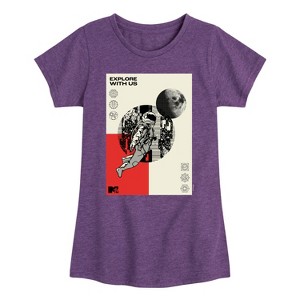 Girls' - MTV - Explore With Us Fitted Short Sleeve Graphic T-Shirt - 1 of 4