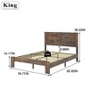 CAVINAS Industrial Full Size Bed Frame, Metal Frame & Solid Wood Platform Bed Frame with Headboard, Bed Frame with Large Under Bed Storage - 4 of 4
