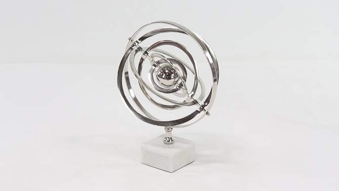 18&#34; x 12&#34; Traditional Silver and Black Armillary Sphere Silver - Olivia &#38; May, 2 of 9, play video