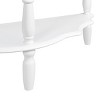 FURNIinspire Console Tables Circular Curved Half-Moon Console Table with Open Shelf, Wood Entryway Table for Living Room, White, 15"*42"*33.6" - 4 of 4