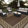 Outdoor Rug Modern Border Plastic Straw Rug Waterproof Reversible Outdoor Mat for Patio Porch Backyard Camping Picnic RV Pool Deck Beach Trailer - 4 of 4