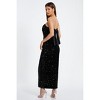QUIZ Women's Sequin Bandeau Sweetheart Bow Back Maxi Dress - 2 of 4