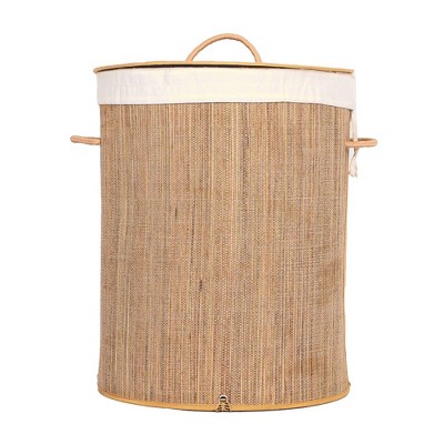 Wickerwise Collapsible Waterproof Laundry Hamper with Lid and Handles for Organizer, Clothes, Toy Durable Folder Washing Bin