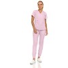 MediChic Scrubs for Women's V-Neck Scrub Set with Six Pocket Cargo Jogger Pants with 4-Way Stretch - 2 of 4