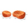 WJShome Single Bubble Chair with Ottoman,Oversized Memory Foam Bubble Lazy Floor Sofa, Modern Upholstered Bean Bag Sofas - 2 of 4