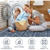 Washable Area Rug, Vintage Faux Wool Floor Cover with Non-Slip Backing, Non-Shedding Thin Foldable Carpet for Living Room Bedroom Kitchen - 3 of 4