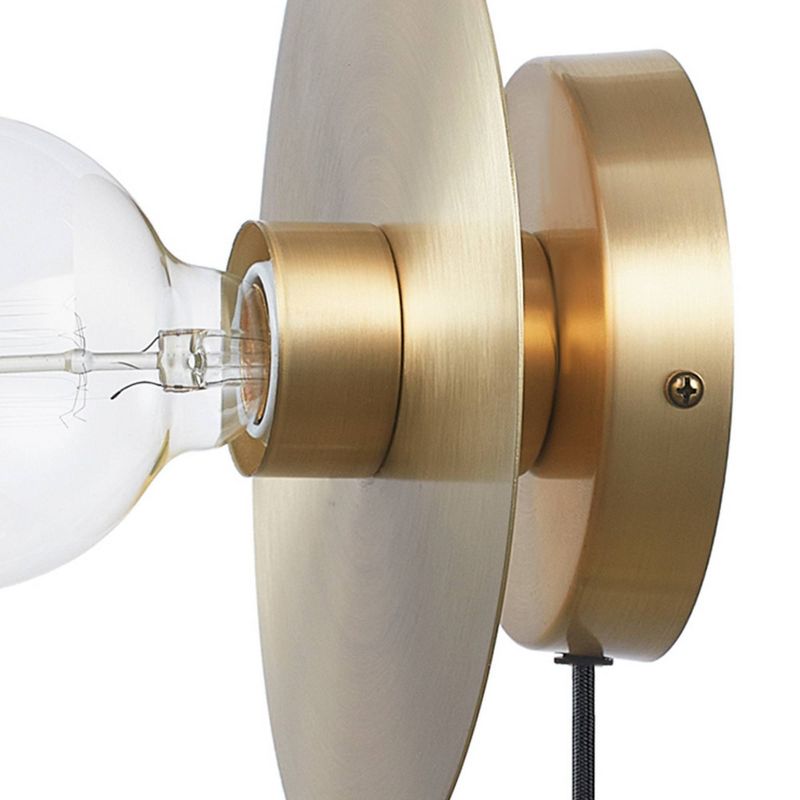 Courtney 1-Light Brass Finish Plug-In or Hardwire Wall Sconce - Globe Electric, 5 of 9