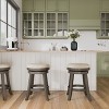 NicBex Dining Chairs Set of 2 Upholstered Chair Backless Round Seat Counter Stools, Fabric Accent for Kitchen, Bedroom, Tan - 2 of 4