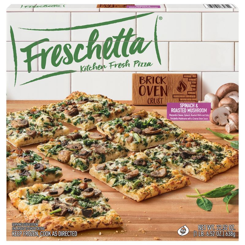 Freschetta Brick Oven Crust Spinach &#38; Roasted Mushroom Frozen Pizza - 22.52oz, 1 of 9