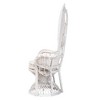 bali & pari Ediva Natural Rattan Peacock Accent Chair White: Upholstered Polyester, No Assembly Required - 4 of 4