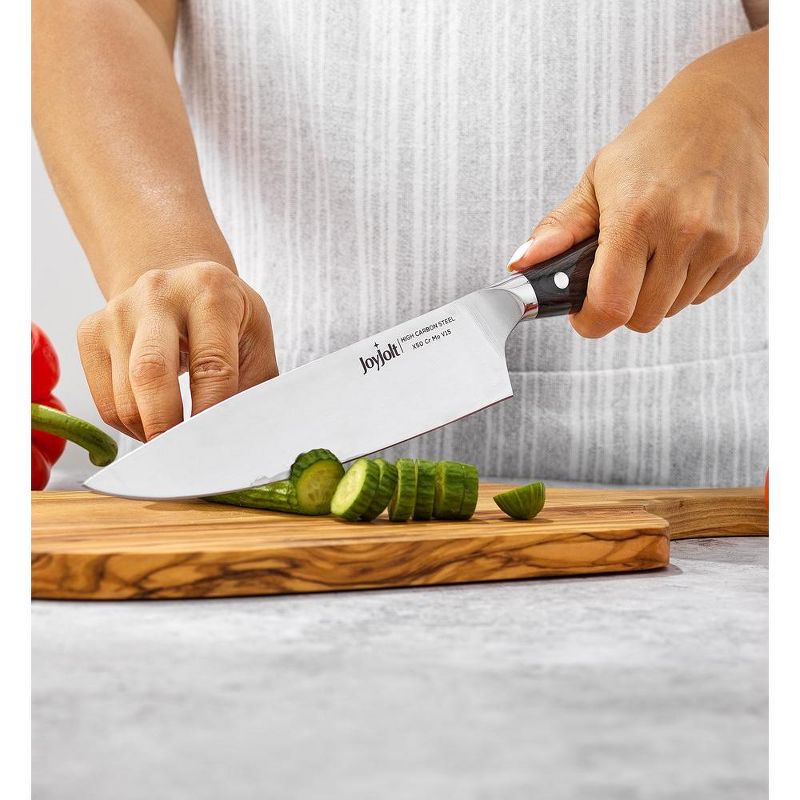 JoyJolt 8” Chef Knife Stainless Steel Kitchen Knife, 2 of 8