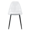Anybear Modern Simple Transparent Plastic Dining Chair With Metal Legs, Set of 4 - 2 of 4