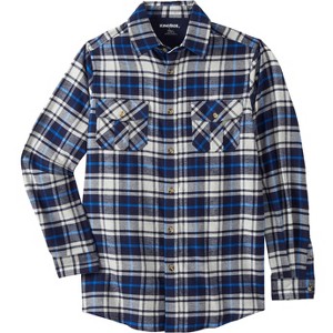 KingSize Men's Big & Tall Signature Plaid Flannel Shirt - 1 of 4