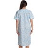 Dreamcrest Short Sleeve Seersucker Duster Housecoat Women Sleepwear 8270-10746-S (Small, Paisley White Blue) - 3 of 3