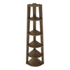 Bookshelf, Bookcase, Etagere, Corner, 5 Tier, 72"h, Office, Bedroom, Walnut Laminate, Contemporary, Modern - 2 of 4