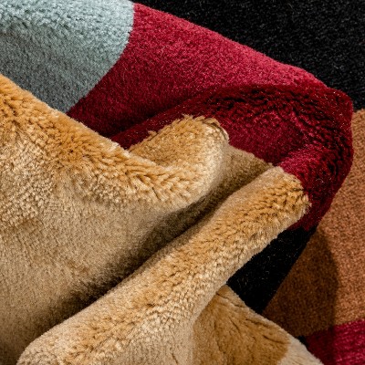 Imperial Mosaic Multicolor Geometric Oval Synthetic Rug