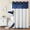 BAGOKIE 72"x75" Waffle Weave Hookless Shower Curtain, Pack of 1 - 2 of 4