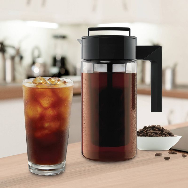 Takeya 1 Quart Patented Deluxe Cold Brew Coffee Maker - Black, 4 of 11