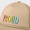 Pride Adult Mesh Proud Baseball Hat - Beige - 3 of 4