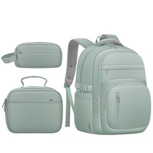 School Backpack  Travel Backpack with Lunch Box Teen School Bag College Bookbag - 1 of 4