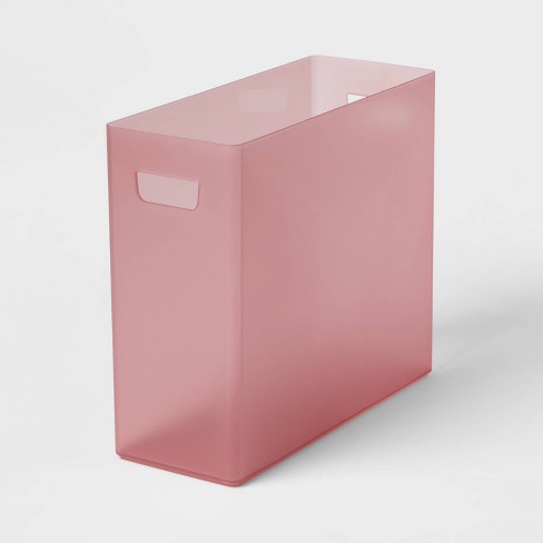 File Storage Organizer Boxes with Lids - Pink