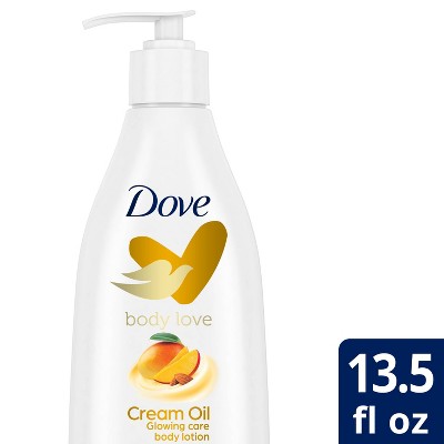 Dove Beauty Body Love Mango Cream Oil Glowing Care Body Lotion - 13.5 fl oz