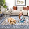 Area Rug Machine Washable Soft Non Shedding Non Slip Floor Carpet Boho Vintage Floral Throw Rug for Bed Room Dining - 2 of 4