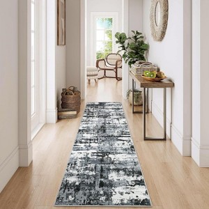 Modern Abstarct Area Rug Washable Rug Stain Resistant Throw Carpet Non Shedding Low Pile Folding Floor Cover with Non-Slip Backing - 1 of 4