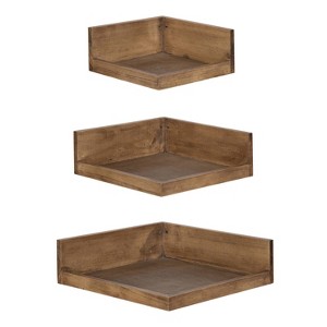 3pc Levie Corner Shelf Set - Kate & Laurel All Things Decor - 1 of 4