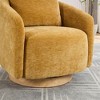 Swivel Barrel Chair, Modern Round Accent Armchairs with Back Pillow, Upholstered Comfy 360 Degree Swivel Club Chair - image 3 of 4